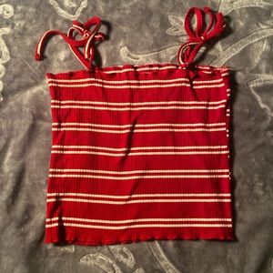 red bow crop top